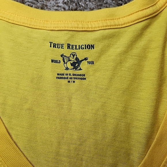 True Religion Tribal Buddha Deep V Tee World Tour 2002 Los Angeles Sz M - Picture 8 of 9